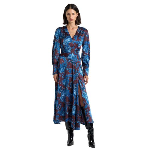 Cue Palatial Paisley Long Sleeve Midi Dress